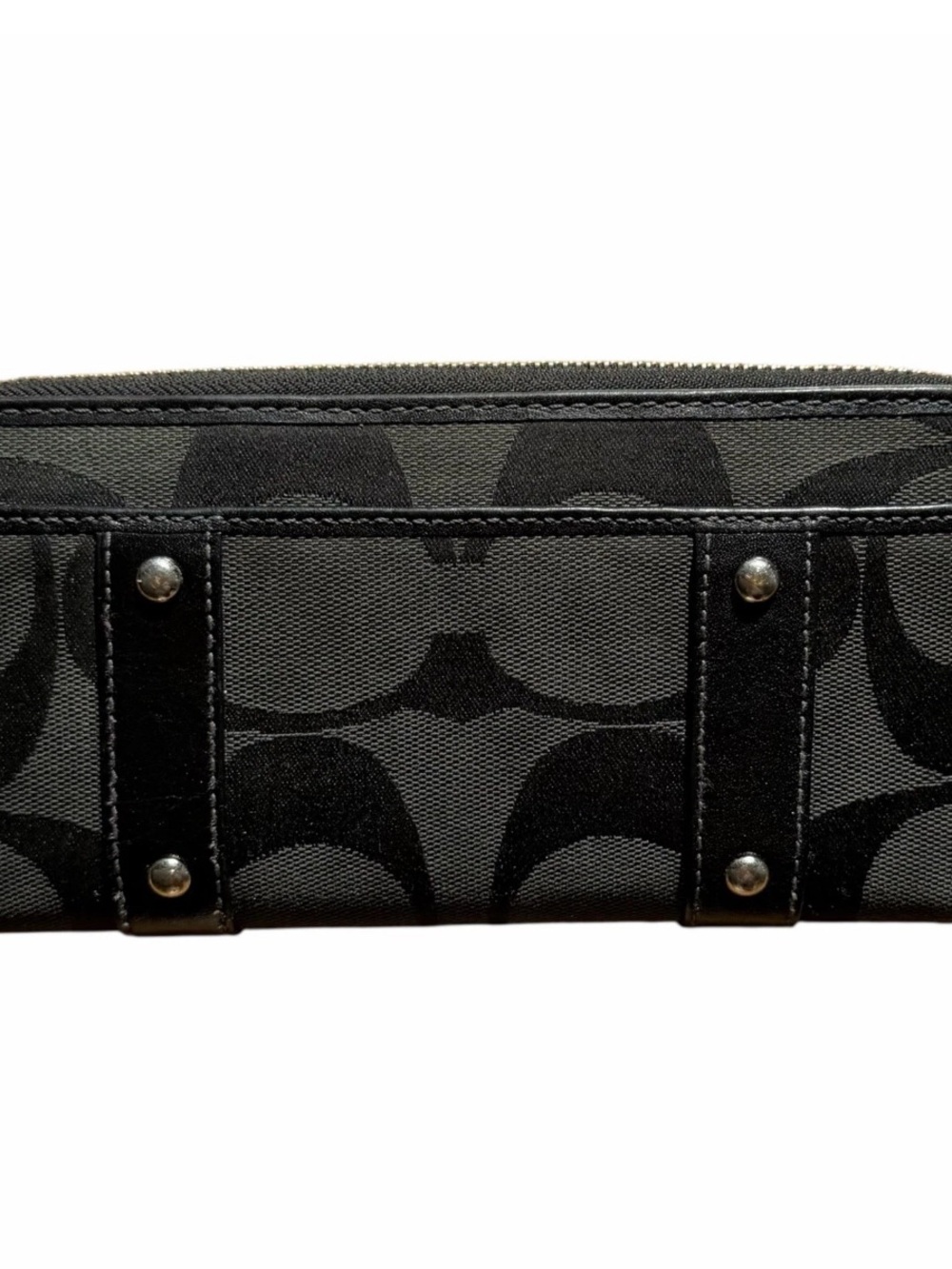 Coach Zoe Signature C Zip Clutch Jacquard Wallet Y2K EUC Coach - Picture 14 of 16
